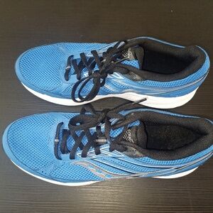 Saucony Men's Cohesion 14 Road Running Shoe, Royal/Black, 11.5